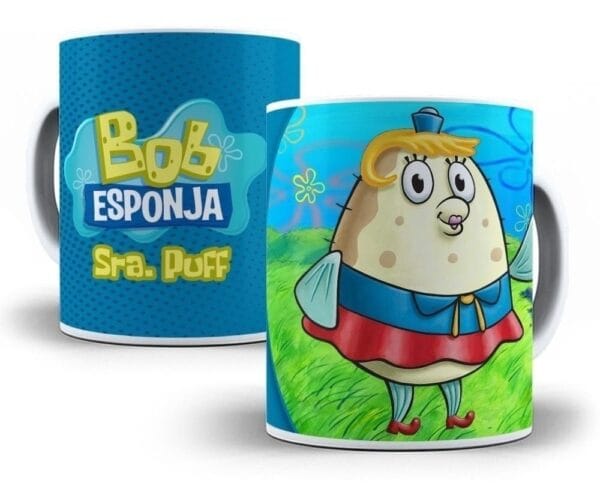 10 Artes Caneca Bob Esponja Sublimação Editável Em Photoshop