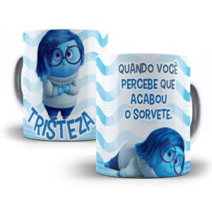 10 Artes Caneca Divertida Mente 2 Disney Editáveis Cdr e Png