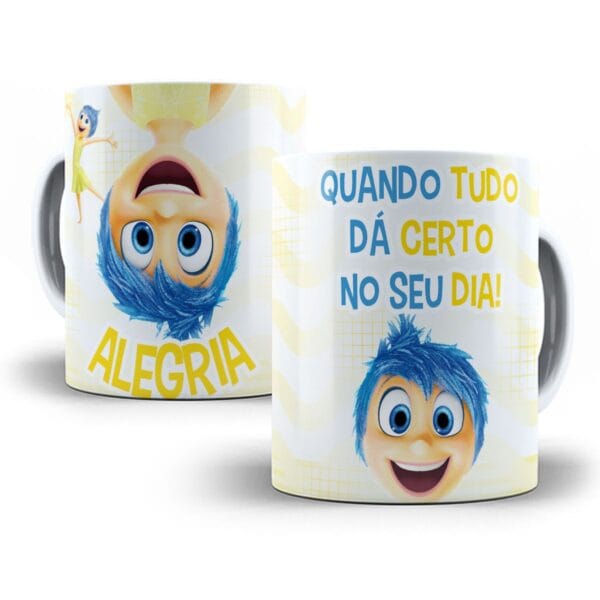 10 Artes Caneca Divertida Mente 2 Disney Editáveis Cdr e Png