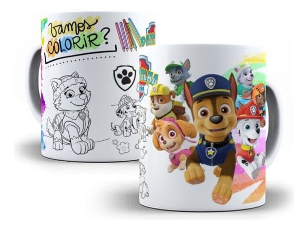 10 Estampas Caneca Infantil Personagens P Colorir Corel Draw