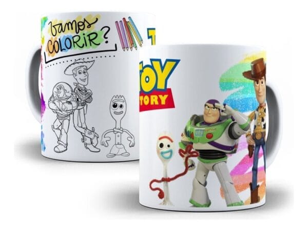 10 Estampas Caneca Infantil Personagens P Colorir Corel Draw