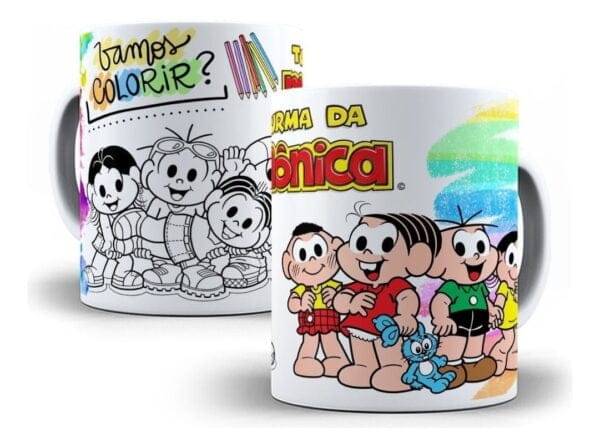 10 Estampas Caneca Infantil Personagens P Colorir Corel Draw