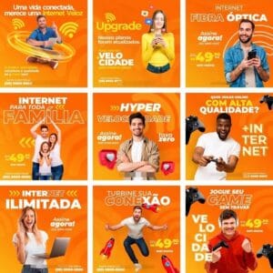 10 Templates Corel Draw Provedor De Internet 100% Editáveis