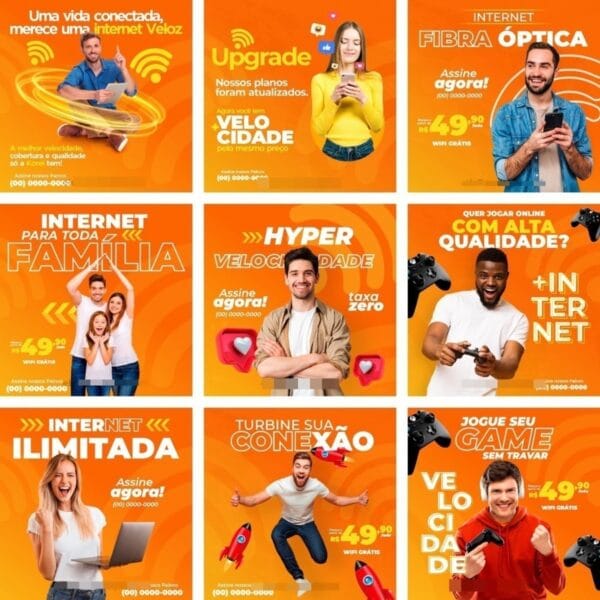 10 Templates Corel Draw Provedor De Internet 100% Editáveis