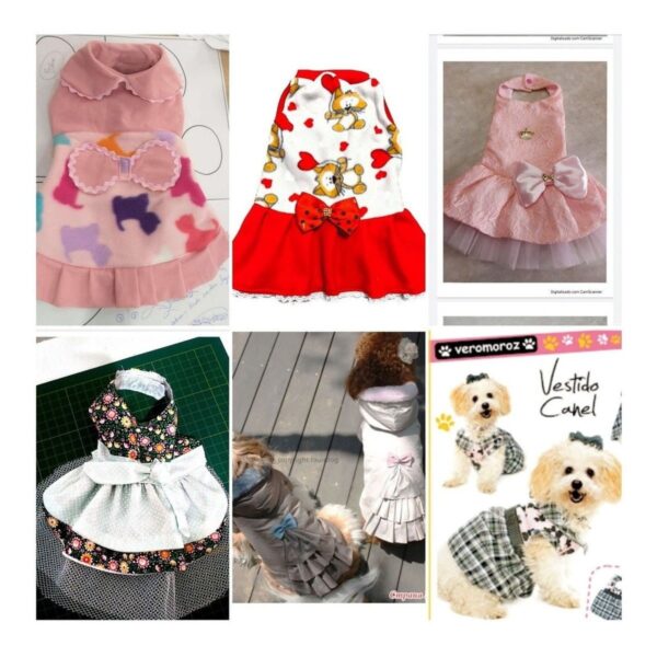 100 Moldes Roupas Pet Jaqueta Gravata Cama Calcinha Roupão