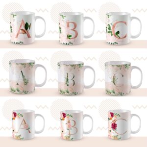 104 Artes Para Caneca Alfabeto Floral Png