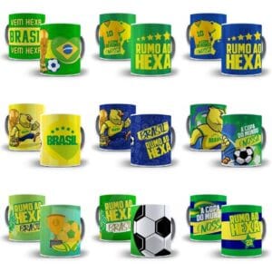11 Artes Caneca Brasil Copa 2022 Editáveis Em Corel Draw Cdr