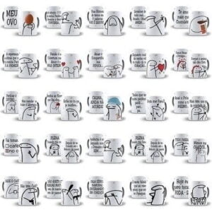 110 Estampas Caneca Flork Sublimação Editável Em Corel Draw