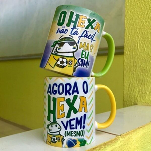 15 Artes Caneca Flork Brasil Torcedor Copa Mundo Sublimação - Imagem 6