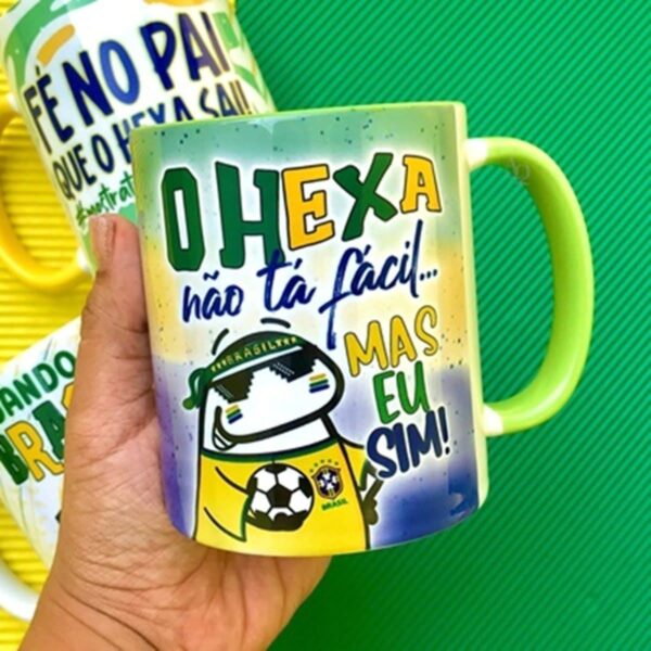 15 Artes Caneca Flork Brasil Torcedor Copa Mundo Sublimação - Imagem 2