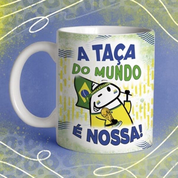 15 Artes Caneca Flork Brasil Torcedor Copa Mundo Sublimação - Imagem 3