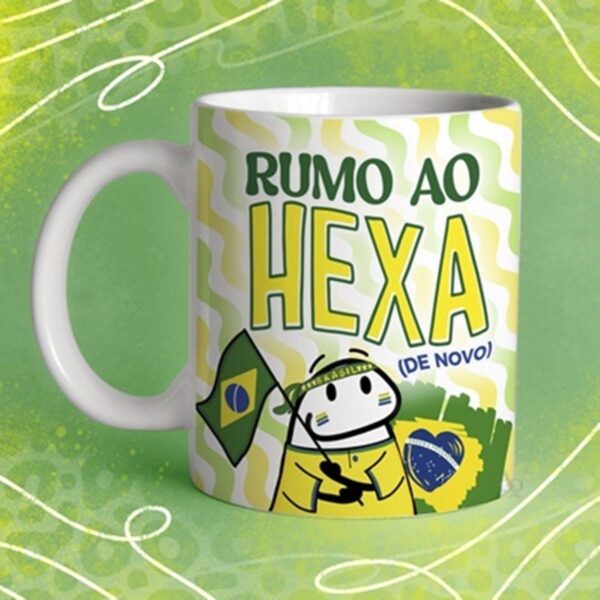 15 Artes Caneca Flork Brasil Torcedor Copa Mundo Sublimação - Imagem 8