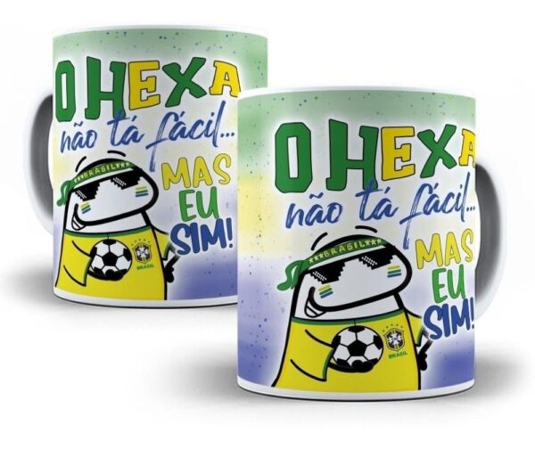 15 Artes Caneca Flork Brasil Torcedor Copa Mundo Sublimação