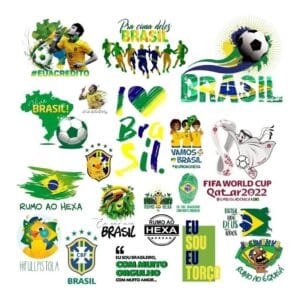 20 Artes Copos Brasil Copa Do Mundo 2022 Arquivos Editáveis