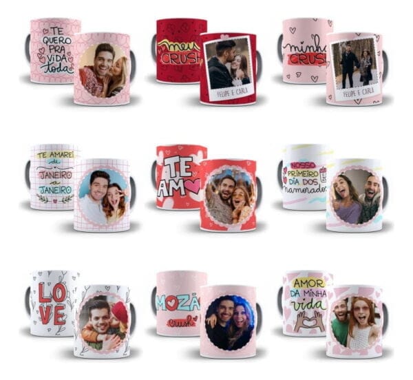 20 Estampas Caneca Dia Dos Namorados Sublimação Em Corel