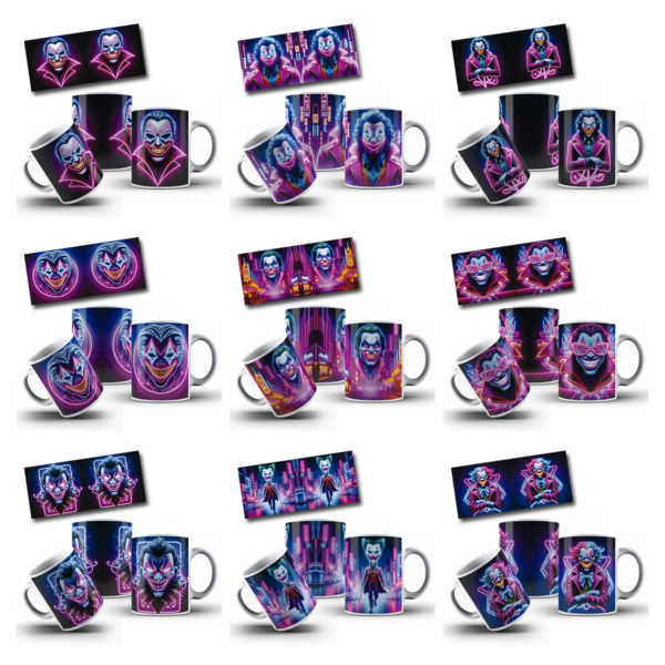 20 Estampas Neon Para Personalizar Canecas