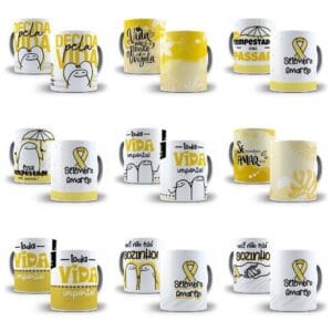 25 Estampa Caneca Camiseta Flork Setembro Amarelo Sublimação