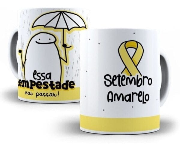 25 Estampa Caneca Camiseta Flork Setembro Amarelo Sublimação