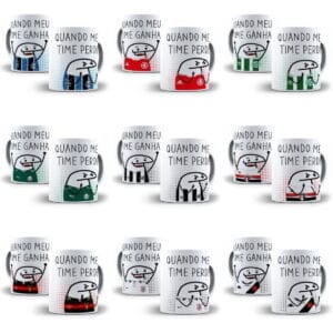 26 Artes Caneca Flork Bento Torcedor Futebol Sublimação