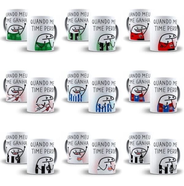 26 Artes Caneca Flork Bento Torcedor Futebol Sublimação