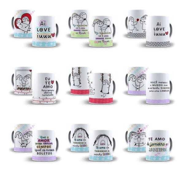 26 Artes Caneca Flork Dia Dos Namorados Arquivos Png