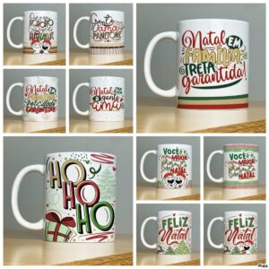 27 artes para caneca natal flork arquivo em jpg arte digital canecas natal 2023
