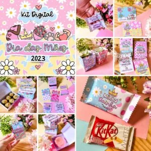 Kit Digital Dia das Mães 2023 Xuxinha Frases Ilustrações Tag 5 28826 000e