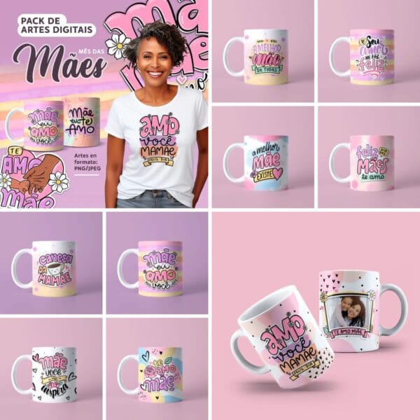 Combo Perfeito de Artes para Sublimação Mães 2024