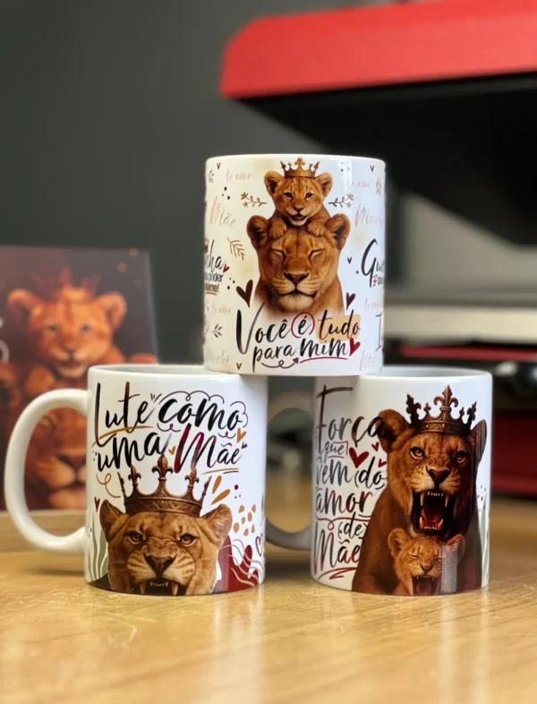 Pacote Dia das Mães - Artes para Caneca Mãe Leoa - Imagem 4