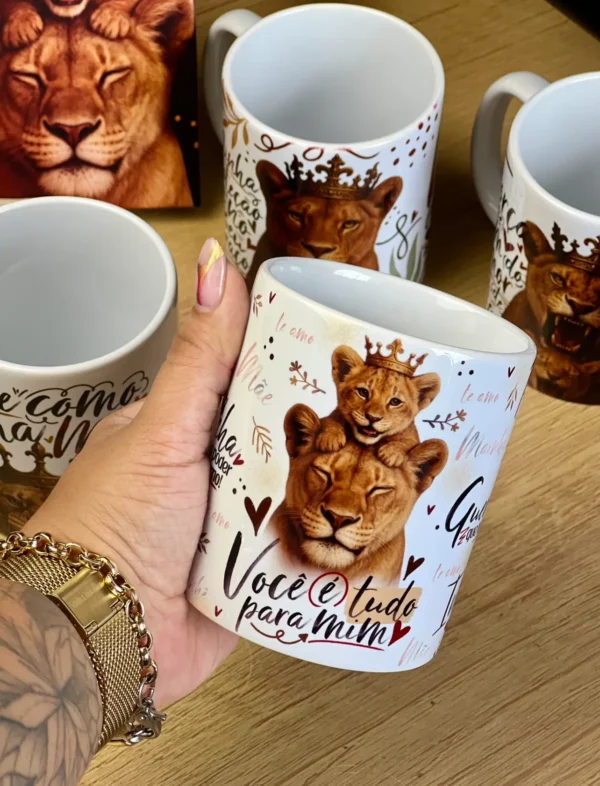 Pacote Dia das Mães - Artes para Caneca Mãe Leoa - Imagem 5