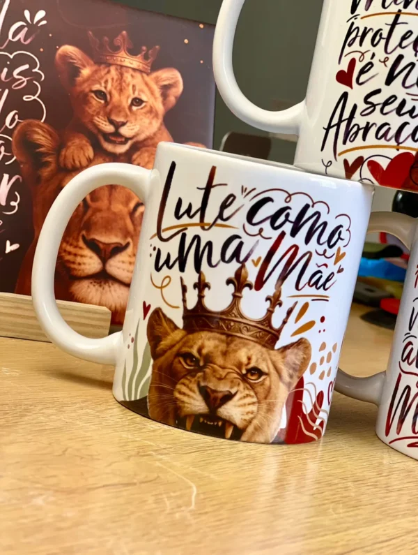 Pacote Dia das Mães - Artes para Caneca Mãe Leoa - Imagem 6
