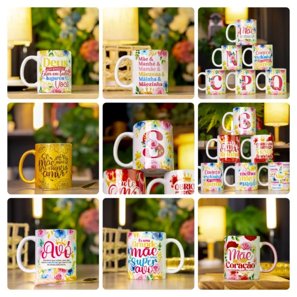 Especial Dia das Mães: Pacote com 50 Artes Digitais para Caneca