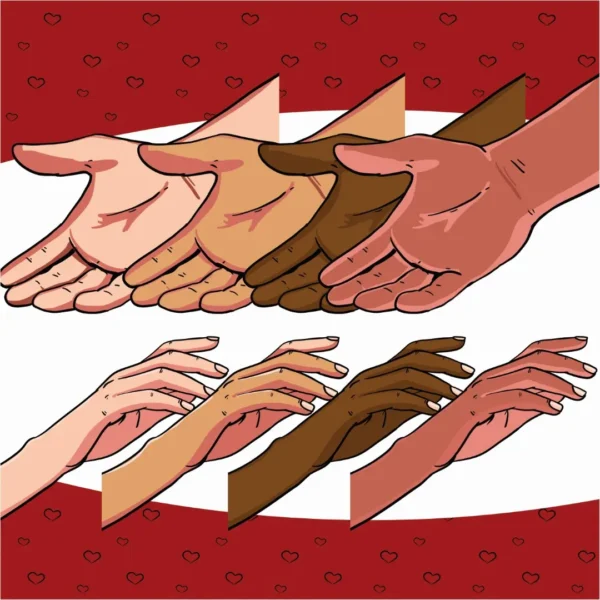 Dia dos Namorados Criativo: Kit Mãos e Frases em Arquivos Digitais