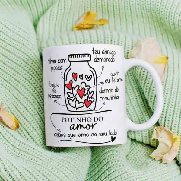Gráfico para Caneca Personalizada, Tema Potinho do Amor