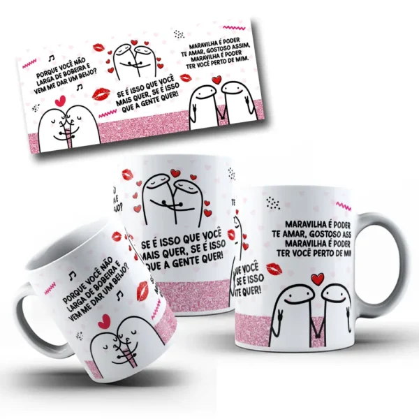 Arte Digital "Vem Me Dar um Beijo" para Caneca