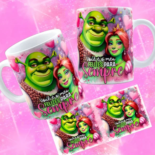 Arquivos em JPG para Canecas de Namorados - Shuerk e Fiona Especial - Imagem 7