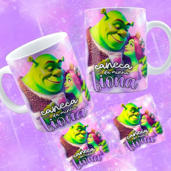 Arquivos em JPG para Canecas de Namorados - Shuerk e Fiona Especial
