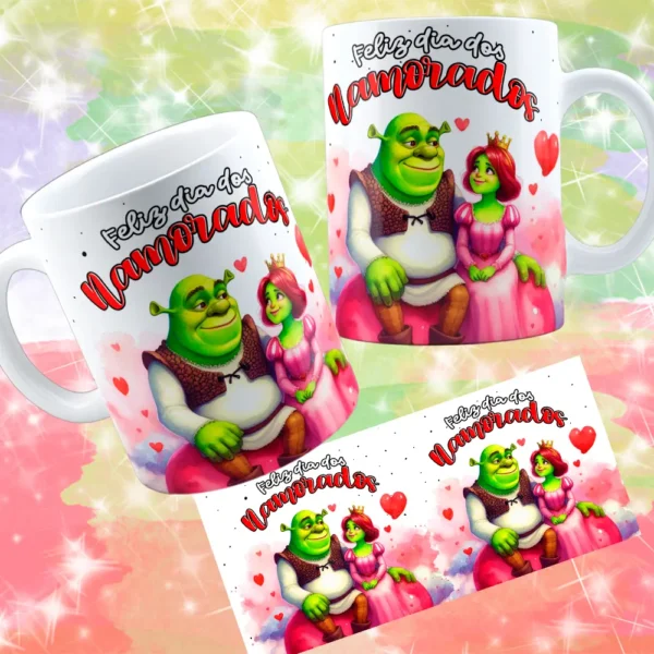 Arquivos em JPG para Canecas de Namorados - Shuerk e Fiona Especial - Imagem 5
