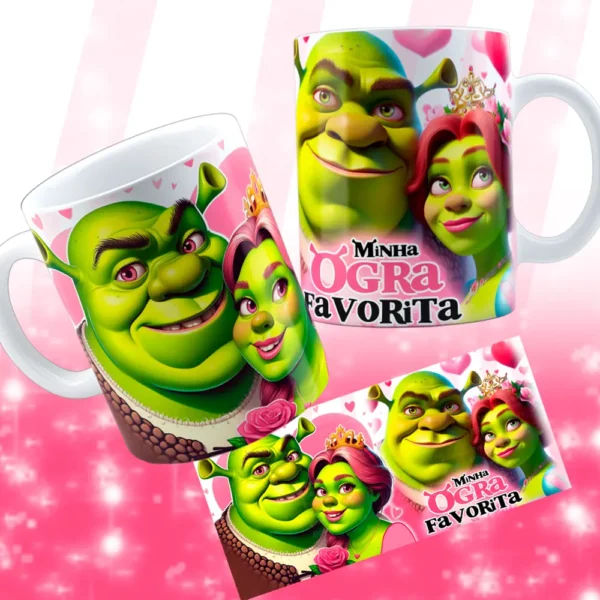 Arquivos em JPG para Canecas de Namorados - Shuerk e Fiona Especial - Imagem 6