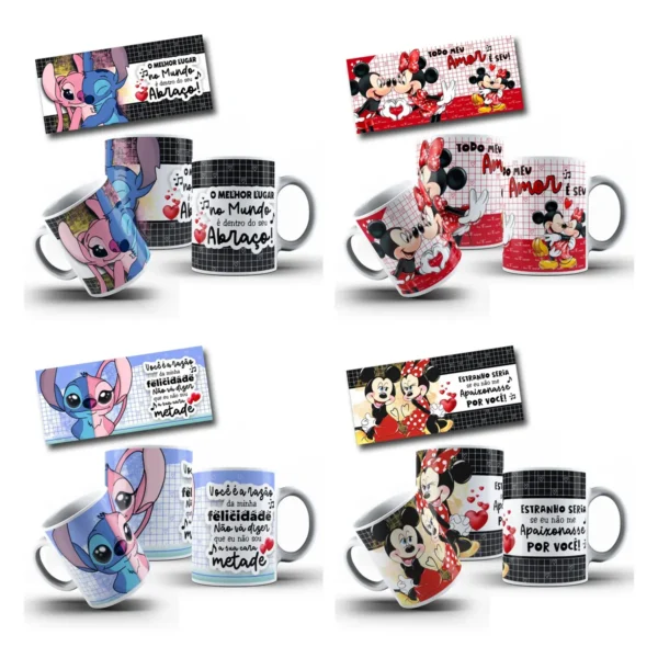 Dia dos Namorados Disney: Kit de Sublimação para Canecas - Imagem 3