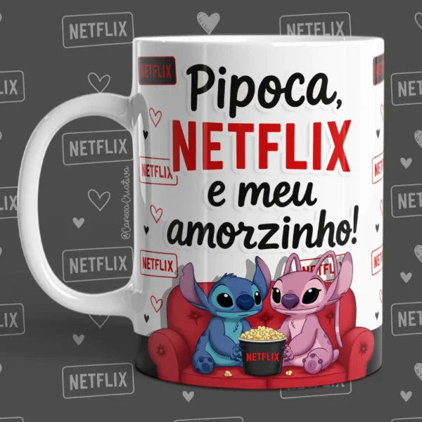 Dia dos Namorados Netflix: Artes Criativas para Caneca - Imagem 8