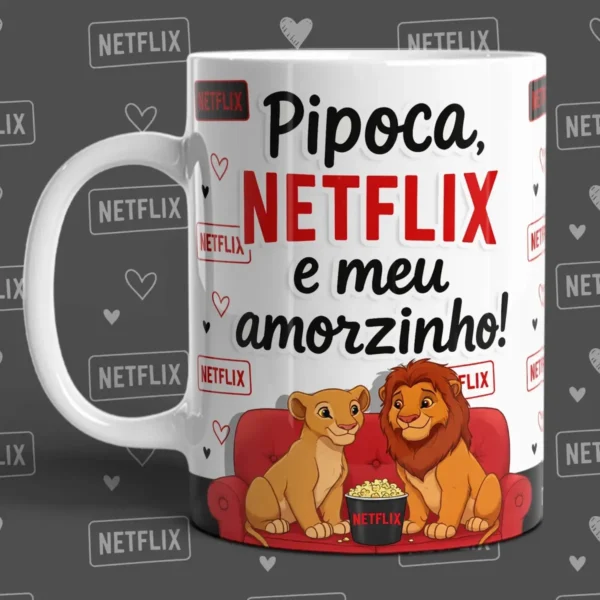 Dia dos Namorados Netflix: Artes Criativas para Caneca - Imagem 10