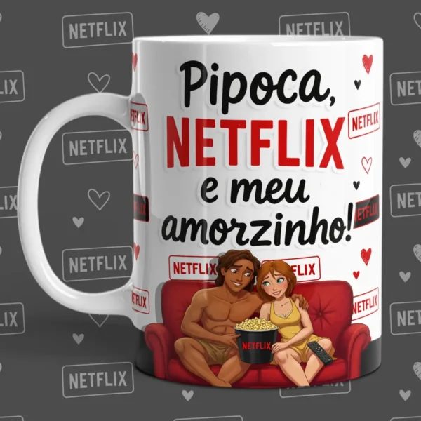 Dia dos Namorados Netflix: Artes Criativas para Caneca - Imagem 4