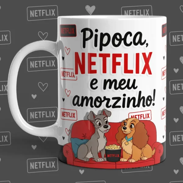 Dia dos Namorados Netflix: Artes Criativas para Caneca - Imagem 6