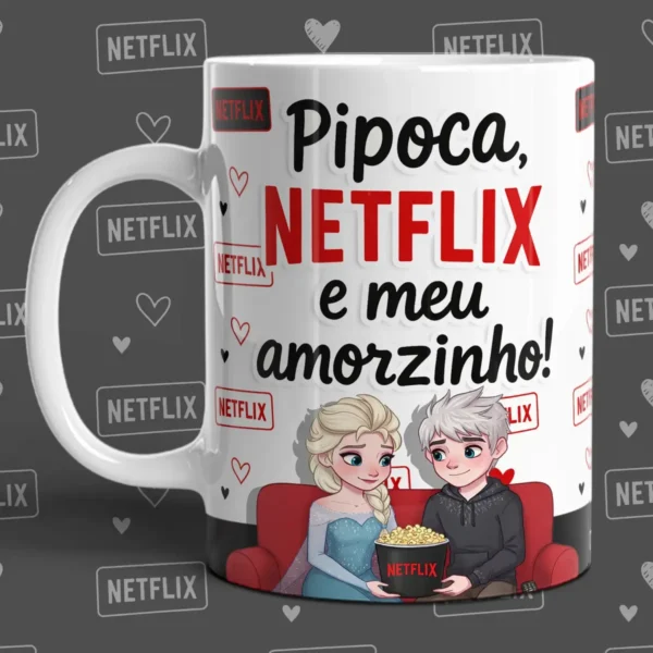 Dia dos Namorados Netflix: Artes Criativas para Caneca - Imagem 5