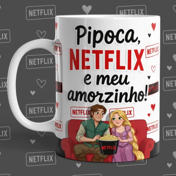 Dia dos Namorados Netflix: Artes Criativas para Caneca - Imagem 3
