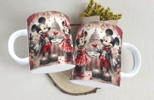 Gráficos de Caneca Mickey Minnie para Enamorados