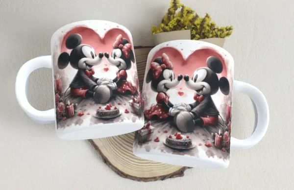 Gráficos de Caneca Mickey Minnie para Enamorados - Imagem 4