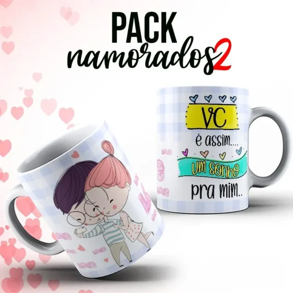 Kit de Designs p/ Sublimação em Canecas - Dia dos Namorados - Imagem 7