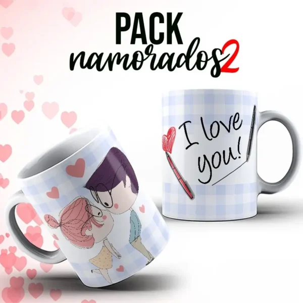 Kit de Designs p/ Sublimação em Canecas - Dia dos Namorados - Imagem 5